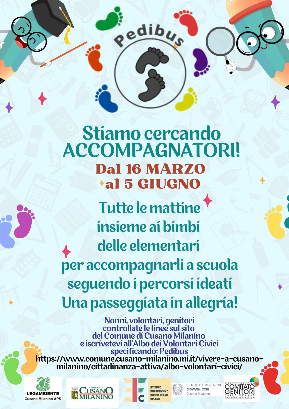 RICERCA VOLONTARI PEDIBUS